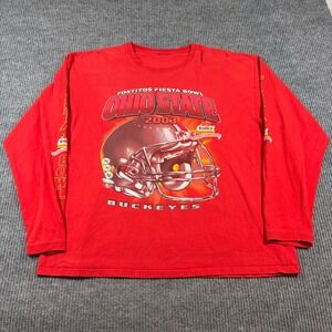 Vintage Ohio State Shirt Men's XXL Buckeyes 2003 Fiesta Bowl Long Sleeve Red